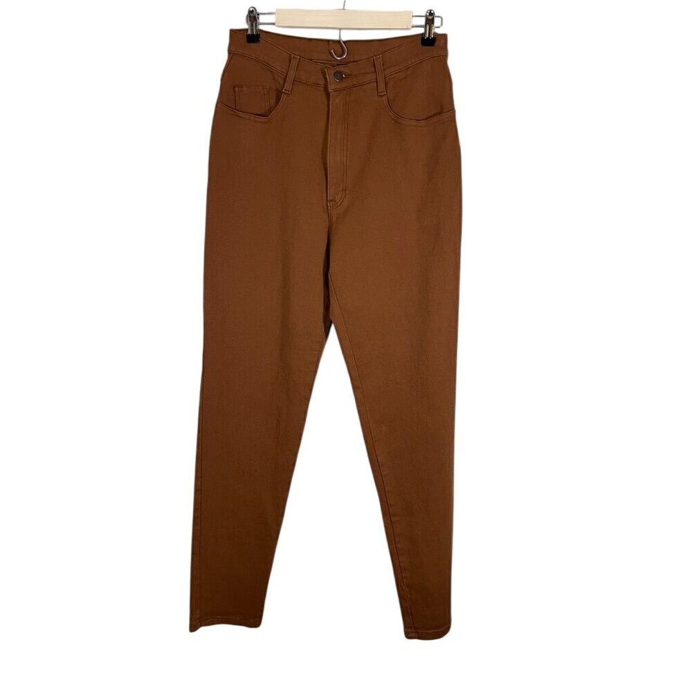 Jordache Jean Women 16 Brown High Waist Tapered Western 80s Vintage 90s‎